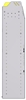 23-7358-4 Profiled back bin shelf unit 75"Wide x 13.5"Deep x 58"High with 4 shelves