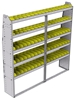23-7372-5 Profiled back bin shelf unit 75"Wide x 13.5"Deep x 72"High with 5 shelves