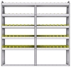23-7372-5 Profiled back bin shelf unit 75"Wide x 13.5"Deep x 72"High with 5 shelves