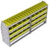 23-7536-4 Profiled back bin shelf unit 75"Wide x 15.5"Deep x 36"High with 4 shelves