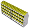 23-7536-4 Profiled back bin shelf unit 75"Wide x 15.5"Deep x 36"High with 4 shelves