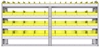 23-7536-4 Profiled back bin shelf unit 75"Wide x 15.5"Deep x 36"High with 4 shelves