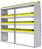 23-7563-4 Profiled back bin shelf unit 75"Wide x 15.5"Deep x 63"High with 4 shelves