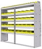 23-7563-5 Profiled back bin shelf unit 75"Wide x 15.5"Deep x 63"High with 5 shelves