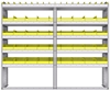 23-7563-5 Profiled back bin shelf unit 75"Wide x 15.5"Deep x 63"High with 5 shelves