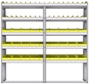23-7572-5 Profiled back bin shelf unit 75"Wide x 15.5"Deep x 72"High with 5 shelves