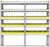 23-7572-5 Profiled back bin shelf unit 75"Wide x 15.5"Deep x 72"High with 5 shelves