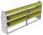 23-8336-3 Profiled back bin shelf unit 84"Wide x 13.5"Deep x 36"High with 3 shelves