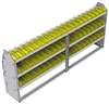 23-8336-3 Profiled back bin shelf unit 84"Wide x 13.5"Deep x 36"High with 3 shelves