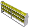 23-8336-3 Profiled back bin shelf unit 84"Wide x 13.5"Deep x 36"High with 3 shelves