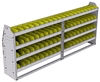 23-8336-4 Profiled back bin shelf unit 84"Wide x 13.5"Deep x 36"High with 4 shelves