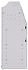 23-8336-4 Profiled back bin shelf unit 84"Wide x 13.5"Deep x 36"High with 4 shelves