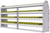 23-8336-4 Profiled back bin shelf unit 84"Wide x 13.5"Deep x 36"High with 4 shelves