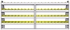 23-8336-4 Profiled back bin shelf unit 84"Wide x 13.5"Deep x 36"High with 4 shelves