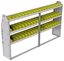 23-8348-3 Profiled back bin shelf unit 84"Wide x 13.5"Deep x 48"High with 3 shelves