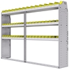 23-8358-3 Profiled back bin shelf unit 84"Wide x 13.5"Deep x 58"High with 3 shelves