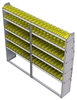 23-8372-5 Profiled back bin shelf unit 84"Wide x 13.5"Deep x 72"High with 5 shelves