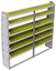 23-8372-6 Profiled back bin shelf unit 84"Wide x 13.5"Deep x 72"High with 6 shelves