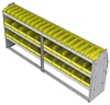 23-8536-3 Profiled back bin shelf unit 84"Wide x 15.5"Deep x 36"High with 3 shelves