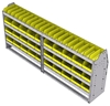 23-8536-4 Profiled back bin shelf unit 84"Wide x 15.5"Deep x 36"High with 4 shelves