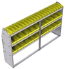 23-8548-3 Profiled back bin shelf unit 84"Wide x 15.5"Deep x 48"High with 3 shelves