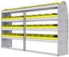 23-8548-4 Profiled back bin shelf unit 84"Wide x 15.5"Deep x 48"High with 4 shelves