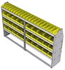 23-8548-4 Profiled back bin shelf unit 84"Wide x 15.5"Deep x 48"High with 4 shelves