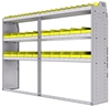 23-8558-3 Profiled back bin shelf unit 84"Wide x 15.5"Deep x 58"High with 3 shelves