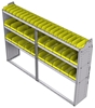 23-8558-3 Profiled back bin shelf unit 84"Wide x 15.5"Deep x 58"High with 3 shelves