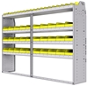 23-8558-4 Profiled back bin shelf unit 84"Wide x 15.5"Deep x 58"High with 4 shelves