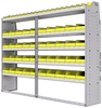 23-8563-5 Profiled back bin shelf unit 84"Wide x 15.5"Deep x 63"High with 5 shelves