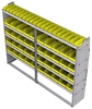 23-8563-5 Profiled back bin shelf unit 84"Wide x 15.5"Deep x 63"High with 5 shelves