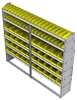 23-8572-6 Profiled back bin shelf unit 84"Wide x 15.5"Deep x 72"High with 6 shelves