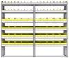 23-8572-6 Profiled back bin shelf unit 84"Wide x 15.5"Deep x 72"High with 6 shelves