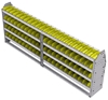 23-9336-4 Profiled back bin shelf unit 94"Wide x 13.5"Deep x 36"High with 4 shelves