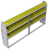 23-9348-3 Profiled back bin shelf unit 94"Wide x 13.5"Deep x 48"High with 3 shelves