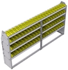 23-9348-4 Profiled back bin shelf unit 94"Wide x 13.5"Deep x 48"High with 4 shelves