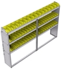 23-9358-3 Profiled back bin shelf unit 94"Wide x 13.5"Deep x 58"High with 3 shelves