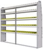 23-9372-5 Profiled back bin shelf unit 94"Wide x 13.5"Deep x 72"High with 5 shelves