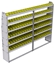 23-9372-6 Profiled back bin shelf unit 94"Wide x 13.5"Deep x 72"High with 6 shelves