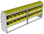 23-9536-3 Profiled back bin shelf unit 94"Wide x 15.5"Deep x 36"High with 3 shelves