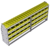 23-9536-4 Profiled back bin shelf unit 94"Wide x 15.5"Deep x 36"High with 4 shelves