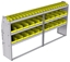 23-9548-3 Profiled back bin shelf unit 94"Wide x 15.5"Deep x 48"High with 3 shelves