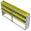 23-9548-3 Profiled back bin shelf unit 94"Wide x 15.5"Deep x 48"High with 3 shelves