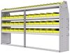23-9548-4 Profiled back bin shelf unit 94"Wide x 15.5"Deep x 48"High with 4 shelves