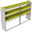 23-9558-3 Profiled back bin shelf unit 94"Wide x 15.5"Deep x 58"High with 3 shelves