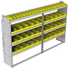 23-9558-4 Profiled back bin shelf unit 94"Wide x 15.5"Deep x 58"High with 4 shelves