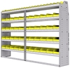 23-9563-5 Profiled back bin shelf unit 94"Wide x 15.5"Deep x 63"High with 5 shelves