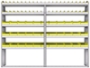 23-9572-5 Profiled back bin shelf unit 94"Wide x 15.5"Deep x 72"High with 5 shelves