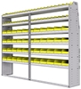 23-9572-6 Profiled back bin shelf unit 94"Wide x 15.5"Deep x 72"High with 6 shelves